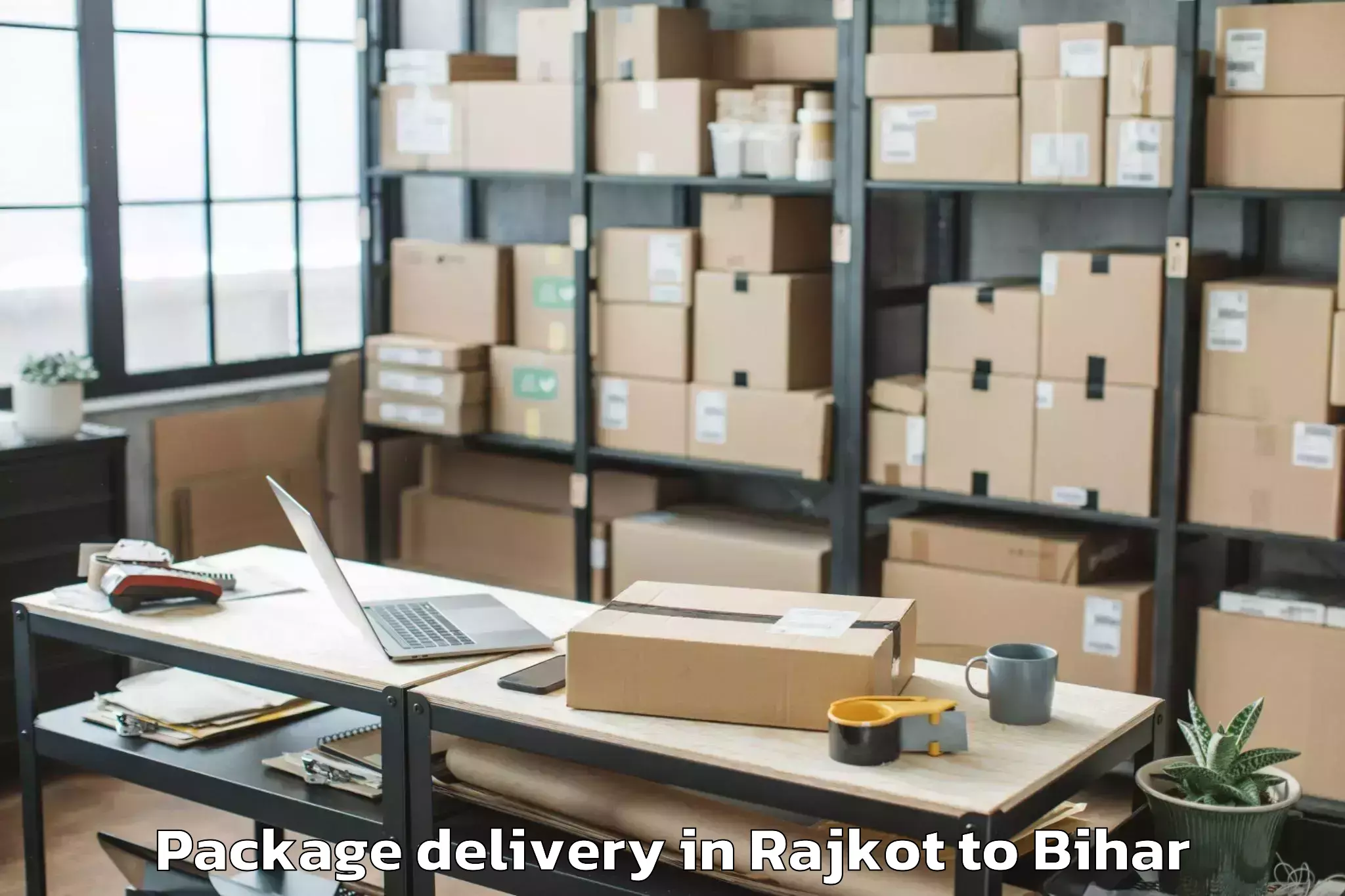 Book Rajkot to Bikramganj Package Delivery